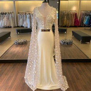 Butterfly mesh back & long sleeves , gold buckle